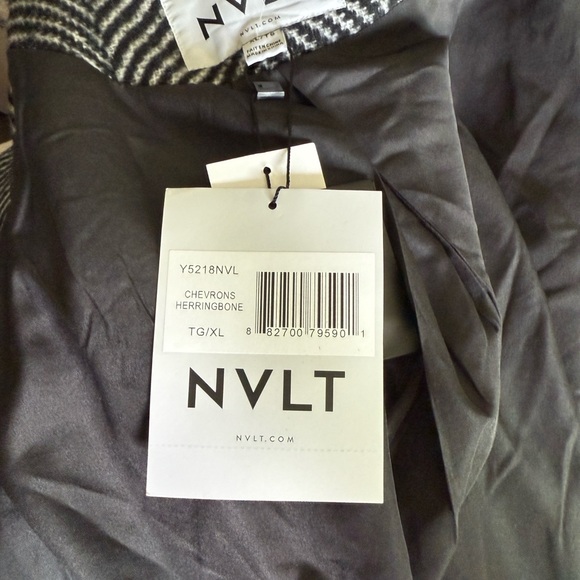 NVLT Anthropologie Retro Herringbone Oversized Coat - Picture 15 of 16